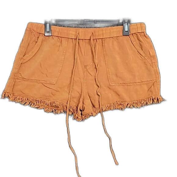 Pants - EE:Some Womens Large Shorts  Copper Pockets Boho Hippie Drawstring Fringed
